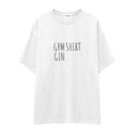 Gin Shirt Oversize Tişört — Beyaz — ön görünüm