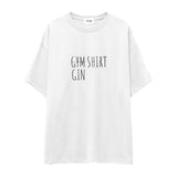 Gin Shirt Oversize Tişört — Beyaz — ön görünüm