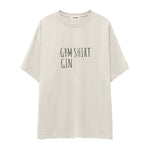 Gin Shirt Oversize Tişört — Ekru — ön görünüm