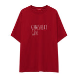 Gin Shirt Oversize Tişört — Kırmızı — ön görünüm