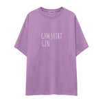 Gin Shirt Oversize Tişört — Lila — ön görünüm