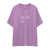 Gin Shirt Oversize Tişört — Lila — ön görünüm