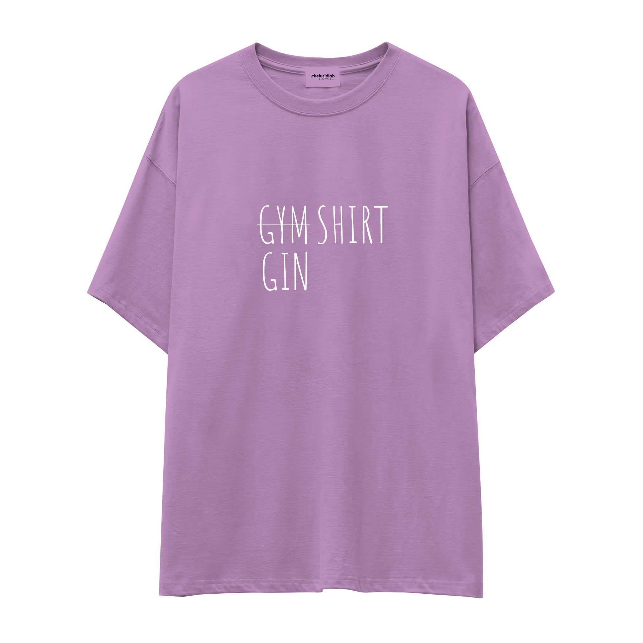 Gin Shirt Oversize Tişört — Lila — ön görünüm
