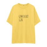 Gin Shirt Oversize Tişört — Sarı — ön görünüm