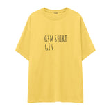 Gin Shirt Oversize Tişört — Sarı — ön görünüm
