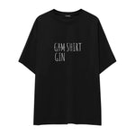 Gin Shirt Oversize Tişört — Siyah — ön görünüm
