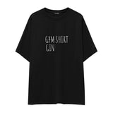 Gin Shirt Oversize Tişört — Siyah — ön görünüm