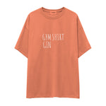 Gin Shirt Oversize Tişört — Somon — ön görünüm