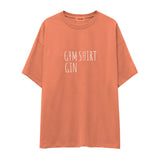 Gin Shirt Oversize Tişört — Somon — ön görünüm