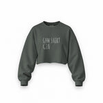 Gin Shirt Oversize Crop Sweatshirt – Antrasit – ön görünüm