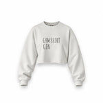 Gin Shirt Oversize Crop Sweatshirt – Beyaz – ön görünüm