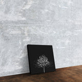 Gray Flower Canvas Painting