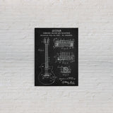 Gibson Les Paul Guitar Chalkboard Canvas Print