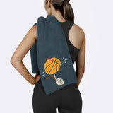 Basketball v2 / Navy Blue Sports Towel