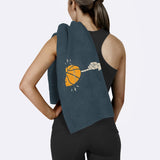 Basketball / Navy Blue Sports Towel