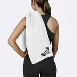 Never Give Up / White Sports Towel