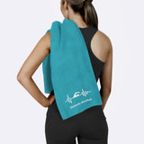 Swimmers Heartbeat Turquoise Sports Towel