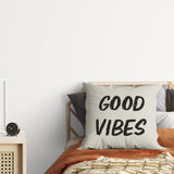 Good Vibes Double Sided Throw Pillow Cover 2 Pieces