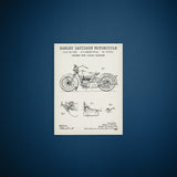 Harley Davidson Model 28B Motorcycle Ivory Canvas Print