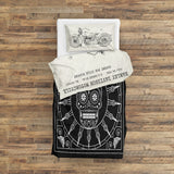 Harley Davidson Model 28B Ivory & Mexican Skull Black/White Mandala Çift Taraflı Nevresim Takımı