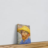 Van Gogh Self-Portrait with Straw Hat - Hasır Şapkalı Otoportre Kanvas Tablo