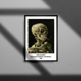 Skull Of A Skeleton With Burning Cigarette Poster