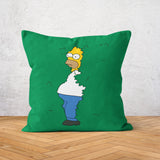 Homer Simpson Double Sided Throw Pillow Cover 2 Pieces