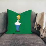 Homer Simpson Double Sided Throw Pillow Cover 2 Pieces