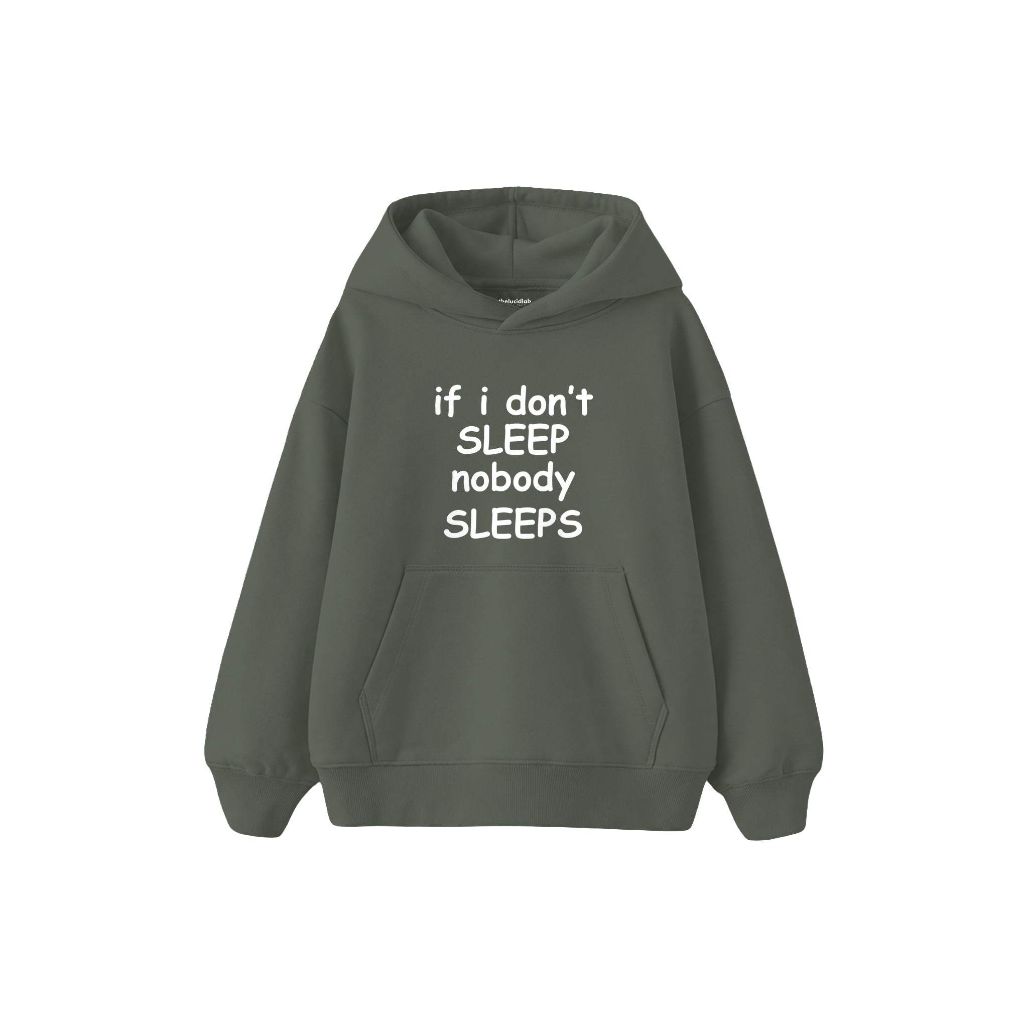 Nobody Sleeps Çocuk Hoodie — Antrasit — ön görünüm