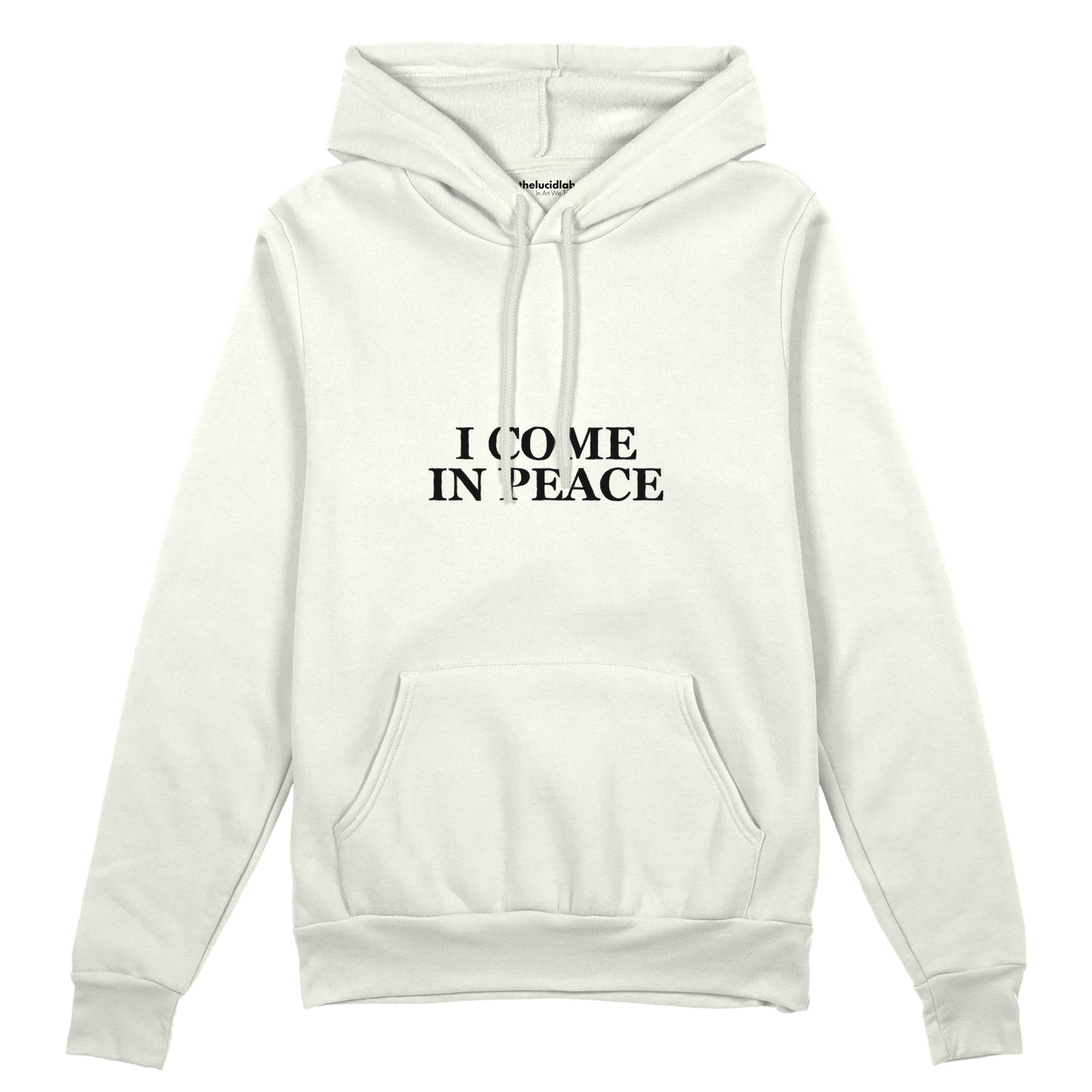 ICOMPEACE Oversize Hoodie – Beyaz – ön görünüm