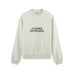 ICOMPEACE Oversize Sweatshirt – Beyaz – ön görünüm