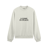 ICOMPEACE Oversize Sweatshirt – Beyaz – ön görünüm