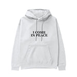ICOMPEACE Regular Hoodie – Beyaz – ön görünüm
