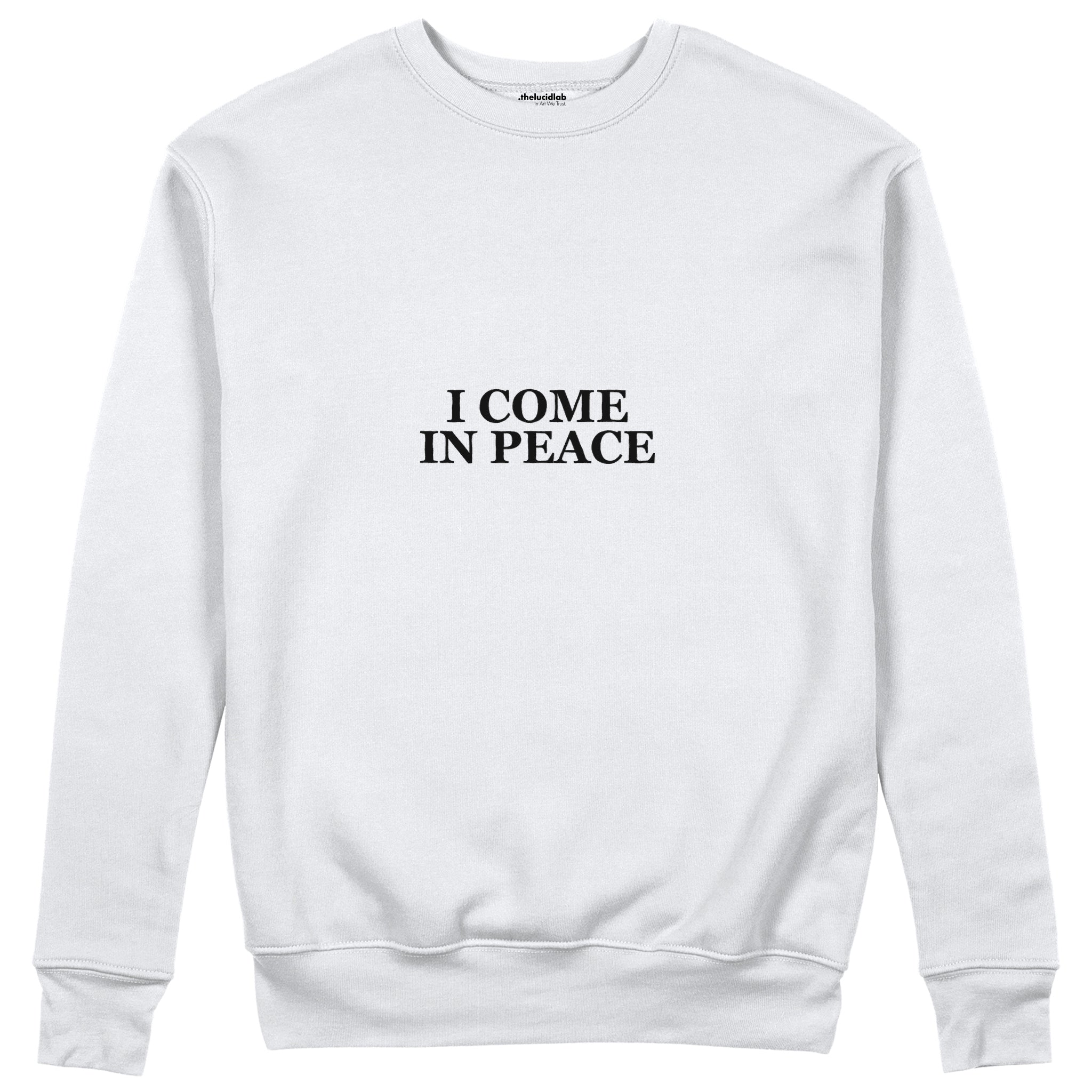 ICOMPEACE Regular Sweatshirt – Beyaz – ön görünüm