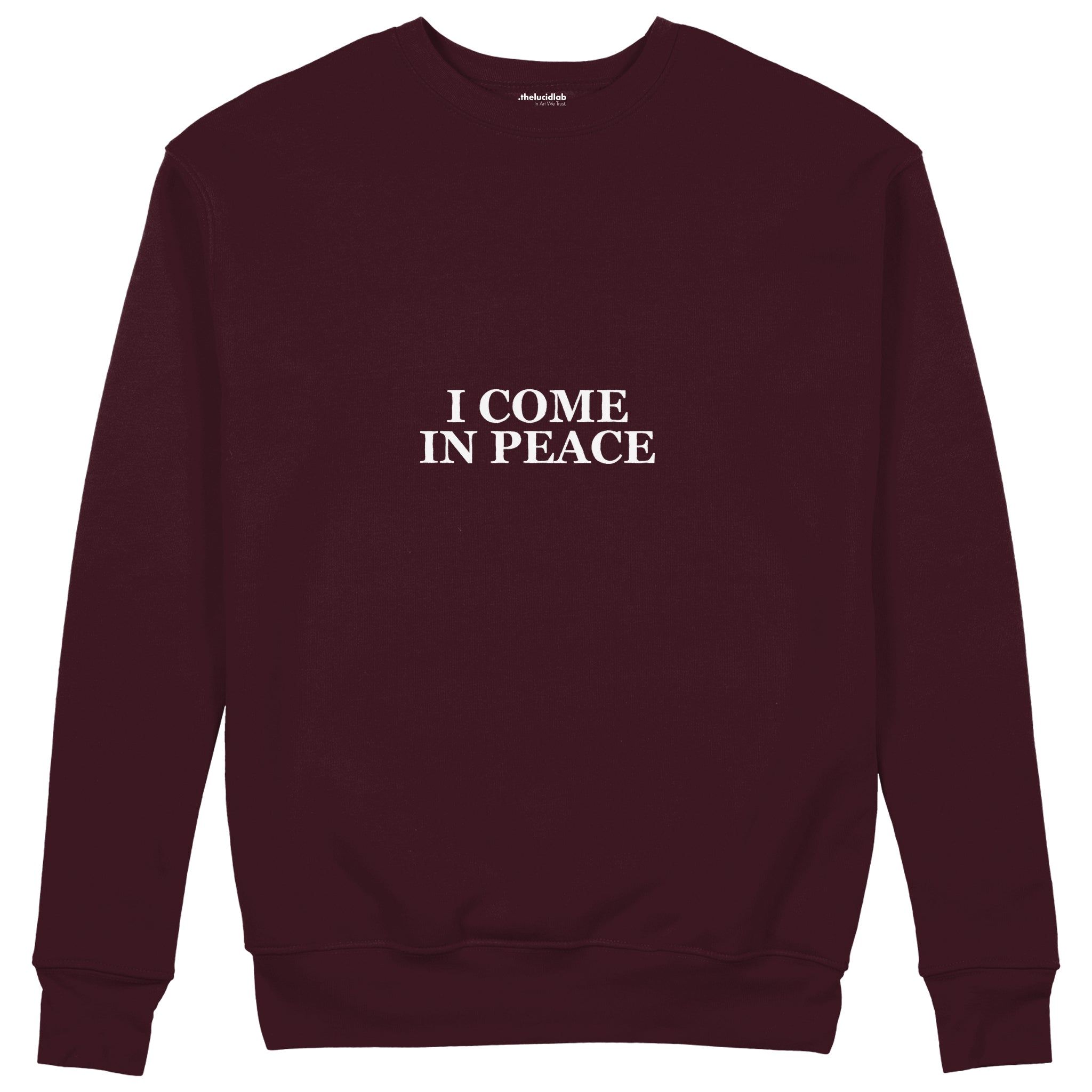 ICOMPEACE Regular Sweatshirt – Bordo – ön görünüm