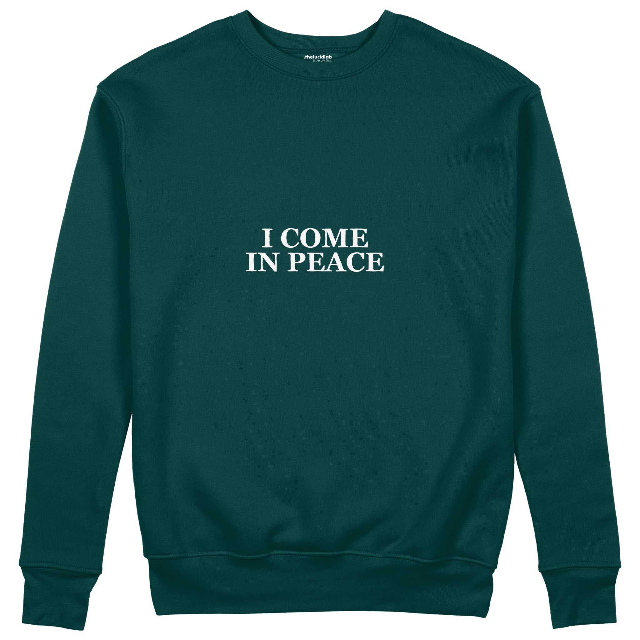 ICOMPEACE Regular Sweatshirt – Koyu Yeşil – ön görünüm