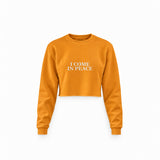 ICOMPEACE crop sweatshirt – Turuncu – ön görünüm
