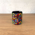 Avengers Comic Book Siyah Kulplu Bardak