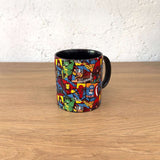 Avengers Comic Book Siyah Kulplu Bardak