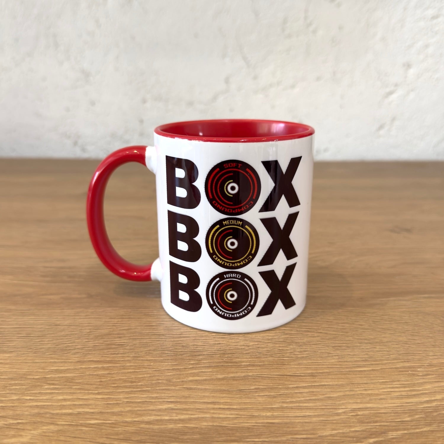 Box Box Box / Formula 1 Tema Mug F1 Baskılı Kırmızı Kulplu Kupa Bardak ...