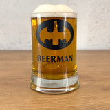 BEERMAN / Baskılı Paşabahçe Kulplu Bira Bardağı