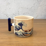 The Great Wave of Kanagawa T Lacivert Kulplu Bardak