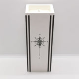 North Star / Compass Printed Concrete Candle
