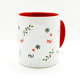 Red Santa Claus Kokina Snowflake New Year's Cup with Handle