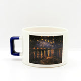 Starry Night Over the Rhône - Starry Night Over the Rhone Dark Blue U-Handled Mug