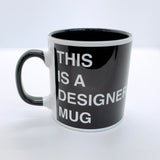 Designer Mug Black Glass with Handle