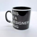 Designer Mug Black Glass with Handle