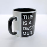 Designer Mug Black Glass with Handle