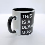 Designer Mug Siyah Kulplu Bardak