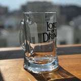 The Lord of the Drinks / Printed Paşabahçe Beer Glass with Handle